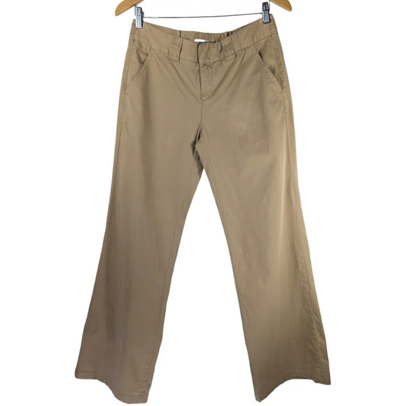 Vince Women’s Preppy Khaki Wide Leg Minimalist Cotton Chinos Pants Slacks Size 6